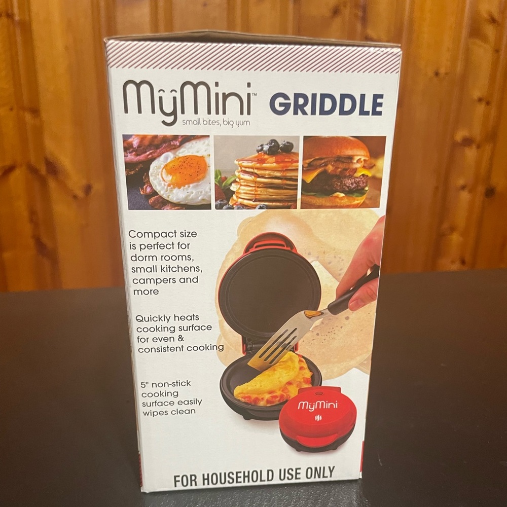 MyMini Deluxe Griddle, Red new in box - Picture 2 of 5